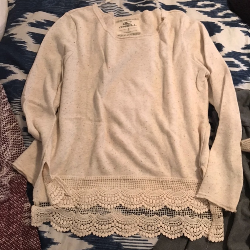 Cream lace O’niell sweatshirt